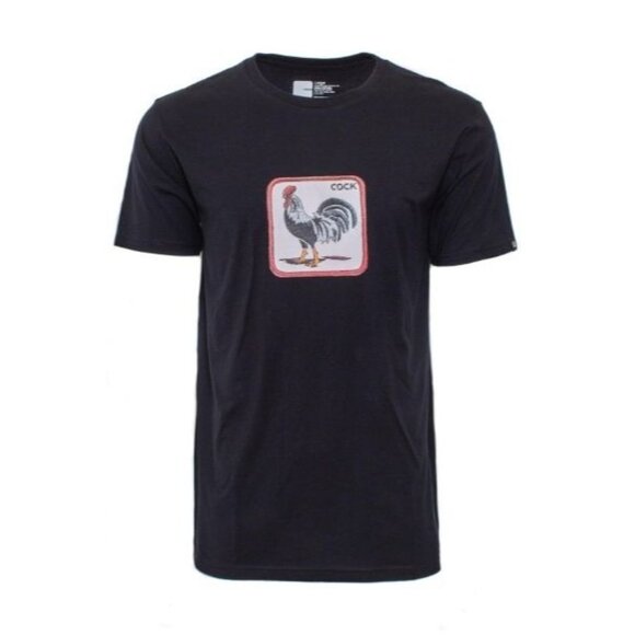 The Farm Goorin Bros XL Solid Black Chicken Rooster Clucker T-Shirt UNISEX - Picture 1 of 4